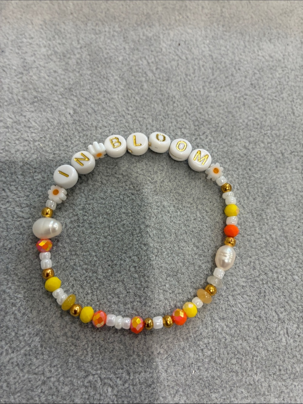 In Bloom Beaded Stretch Bracelet - Stackable Bright Fun Jewelry